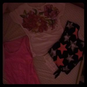 A bundle of 3 cute girl kid tops.